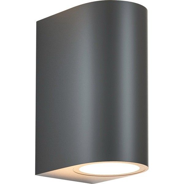 ΑΠΛΙΚΑ ΤΟΙΧΟΥ UP-DOWN ΟΒΑΛ 2xGU10 Max5W 90x70x147mm IP54 ΓΡΑΦΙΤΗΣ ARTE ILLUMINA Eurolamp 145-82067