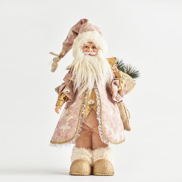 ΑΓΙΟΣ ΒΑΣΙΛΗΣ ΜΕ ΡΟΖ ΡΟΥΧΑ, 26x22x48cm Eurolamp 600-44077