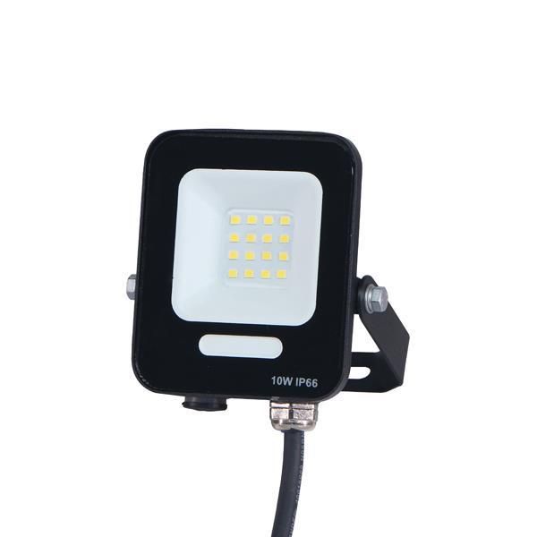 ΠΡΟΒΟΛΕΑΣ LED SMD 10W ΜΑΥΡΟΣ IP66 3000K PLUS Eurolamp 147-69002