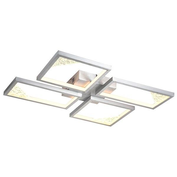 ΦΩΤΙΣΤΙΚΟ ΟΡΟΦΗΣ AΛΟΥΜΙΝΙΟ LED 36W 1400Lm 3000Κ 448X578mm AΣΗΜΙ ARTE ILLUMINA SQUARE Eurolamp 144-46060