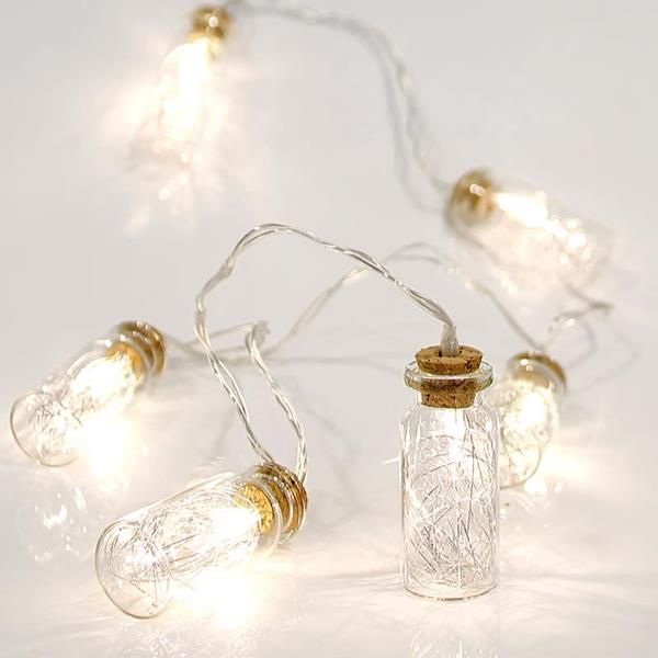 ΣΕΙΡΑ ΜΠΑΤΑΡΙΑΣ, 10 LED 5mm, ΠΡΟΕΚΤΑΣΗ ΠΑΡΟΧΗΣ 50cm, ΘΕΡΜΑ ΛΕΥΚΑ, ΜΠΟΥΚΑΛΑΚΙΑ ΜΕ ΣΥΡΜΑ ΧΑΛΚΟΥ ΣΤΟ ΕΣΩΤΕΡΙΚΟ, ΑΝΑ 15cm, IP20 Eurolamp 600-11139