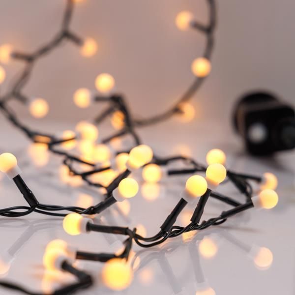 ΣΕΙΡΑ, 300 LED 3mm, ΛΕΥΚΕΣ ΜΠΑΛΙΤΣΕΣ 0.9cm, 31V ΜΕΤΑΣΧΗΜΑΤΙΣΤΗ, 8 ΠΡΟΓΡΑΜΜΑΤΑ & ΜΝΗΜΗ, ΠΡΑΣΙΝΟ PVC ΚΑΛΩΔΙΟ, ΘΕΡΜΟ ΛΕΥΚΟ LED ΑΝΑ 3cm, ΠΡΟΕΚΤΑΣΗ ΠΑΡΟΧΗΣ 3m, IP44 Eurolamp 600-03986