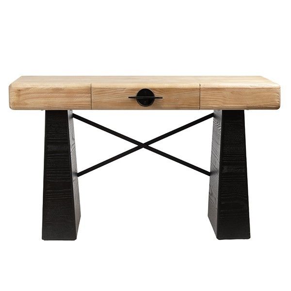 ΚΟΝΣΟΛΑ MDF - ΜΕΤΑΛΛΙΚΗ ΜΑΥΡΗ - ΦΥΣΙΚΟ 120x40x72cm Eurolamp 810-00242