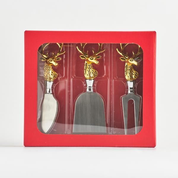 ΜΑΧΑΙΡΙ ΤΥΡΙΩΝ, ΜΕ ΧΡΥΣΟ ΕΛΑΦΑΚΙ, ΣΕΤ 3ΤΜΧ Eurolamp 600-44339