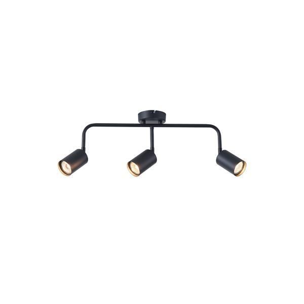 ΣΠΟΤ ΜΕΤΑΛΛΟ 3ΦΩΤΟ 3XGU10 Max 7W 500X230mm ΜΑΥΡΟ ARTE ILLUMINA OLYMP Eurolamp 145-25224