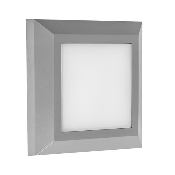 ΦΩΤΙΣΤΙΚΟ ΤΟΙΧΟΥ SLIM LED 3W IP65 230V 3CCT 125X125mm PRO ΓΚΡΙ ARTE ILLUMINA Eurolamp 145-52086