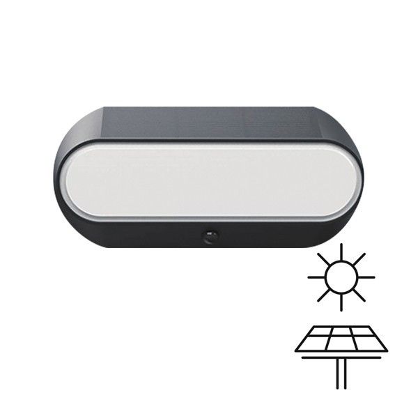 ΑΠΛΙΚΑ ΟΒΑΛ ΜΕ ΗΛΙΑΚΟ PANEL 5W 500LM 4000Κ IP54 ARTE ILLUMINA Eurolamp 145-20826