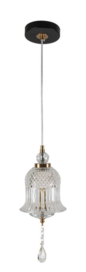 Φωτιστικό Κρεμαστό 15x34cm LED 5w Γυάλινο με Διακοσμητικό Κρύσταλλο PDC 723-1 HN ARlight 0084654