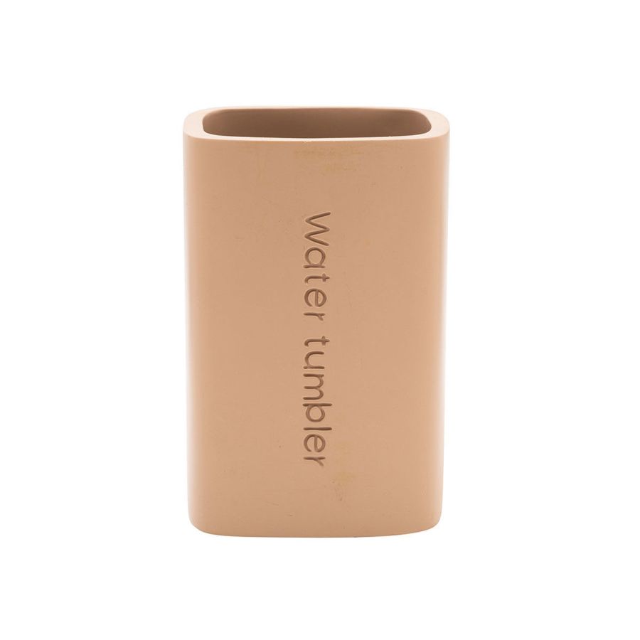 Ποτηροθήκη Επικαθήμενη Ρητίνης 210ml Μπεζ Estia Home Art Text 02-13424