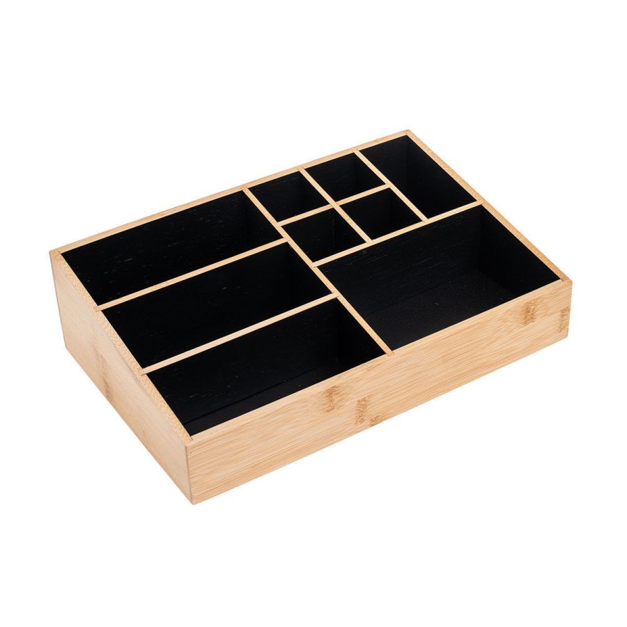 Θήκη Οργάνωσης Καλλυντικών 9 Θέσεων 33x21x9cm Estia Home Art Bamboo Essentials 02-13127