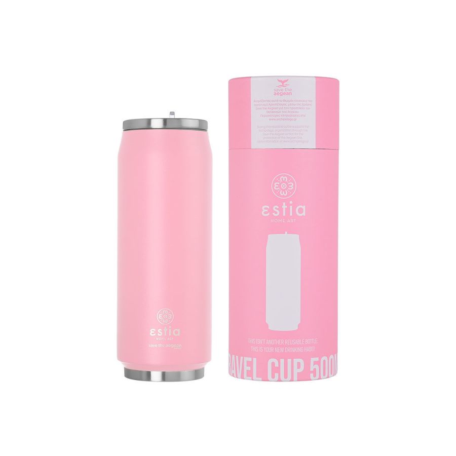 Θερμός 500ml Travel Cup Blossom Rose Estia Home Art  Save the Aegean 01-10317