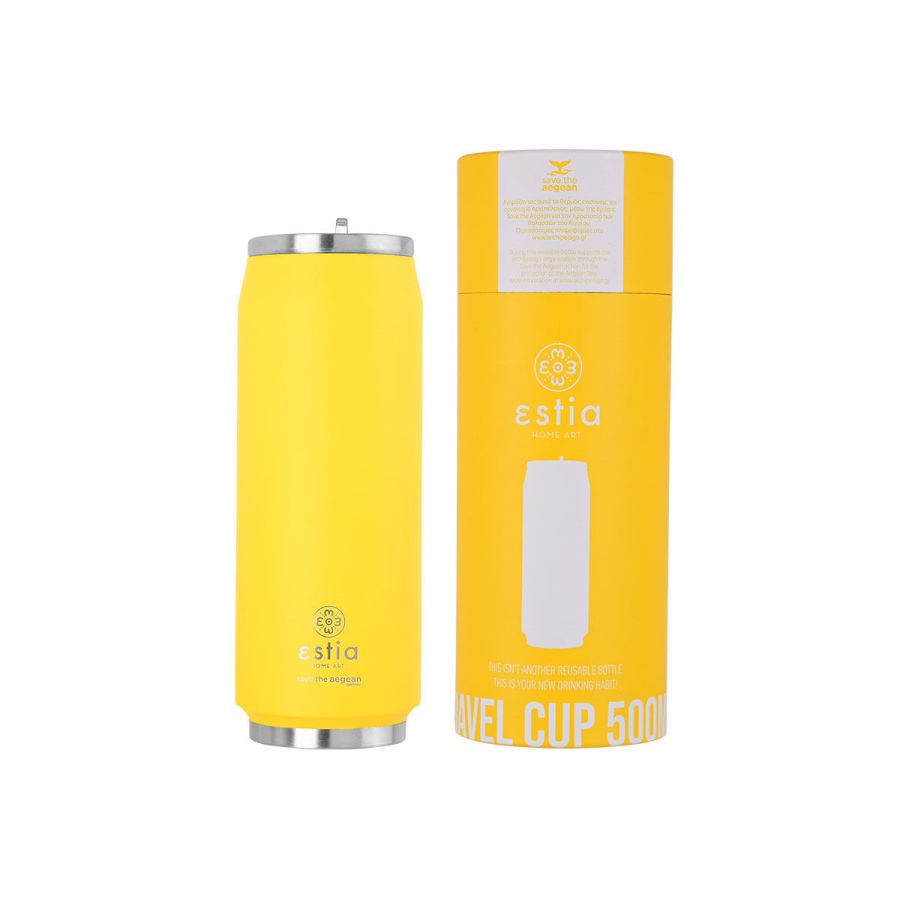 Θερμός 500ml Travel Cup Pineapple Yellow Estia Home Art 01-10324
