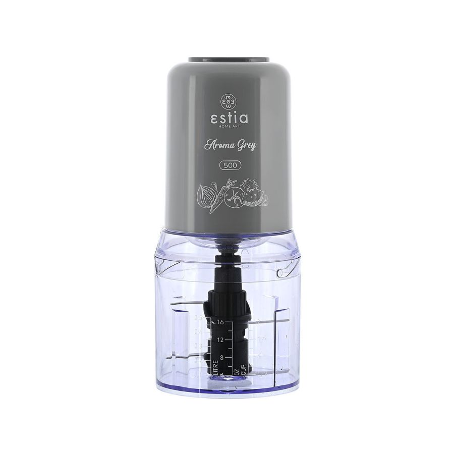 Πολυκόπτης 400w με Πλαστικό Μπωλ 500ml Estia Home Art Aroma Grey 06-17446