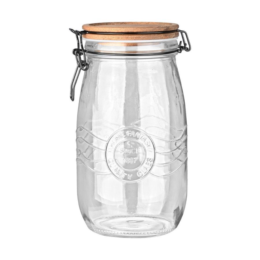 Δοχείο Αποθήκευσης Γυάλινο 1500ml με Καπάκι Κλιπ Estia Home Art Allure 01-23911