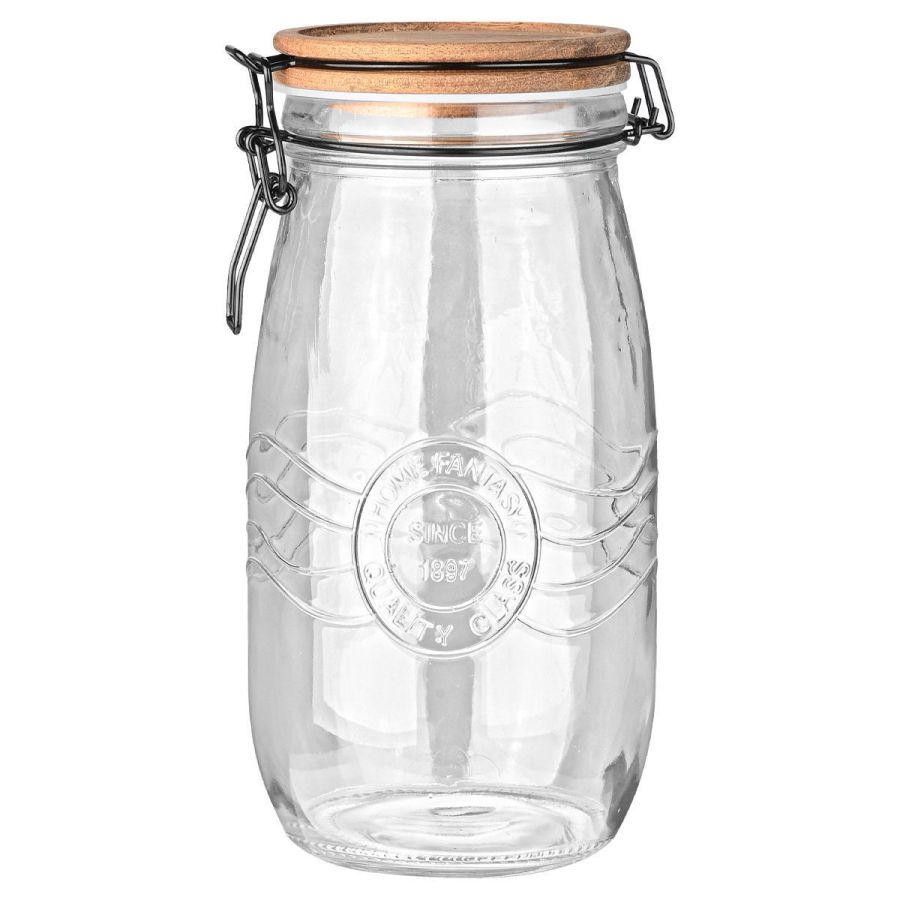 Δοχείο Αποθήκευσης Γυάλινο 2000ml με Καπάκι Κλιπ Estia Home Art Allure 01-23928