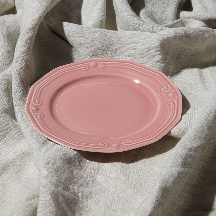 Πιάτο Ρηχό Πορσελάνινο Ανάγλυφο 20cm Estia Home Art Athénée Rose 07-13554