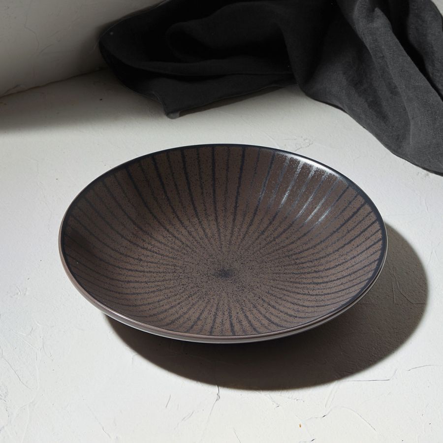 Πιάτο Βαθύ Πορσελάνινο 23cm Ανθρακί Estia Home Art Nordic 07-15695