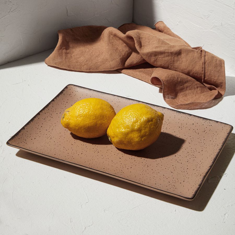 Πιατέλα Ορθογώνια Πορσελάνινη 31x21cm Estia Home Art Terra Salmon 07-16012