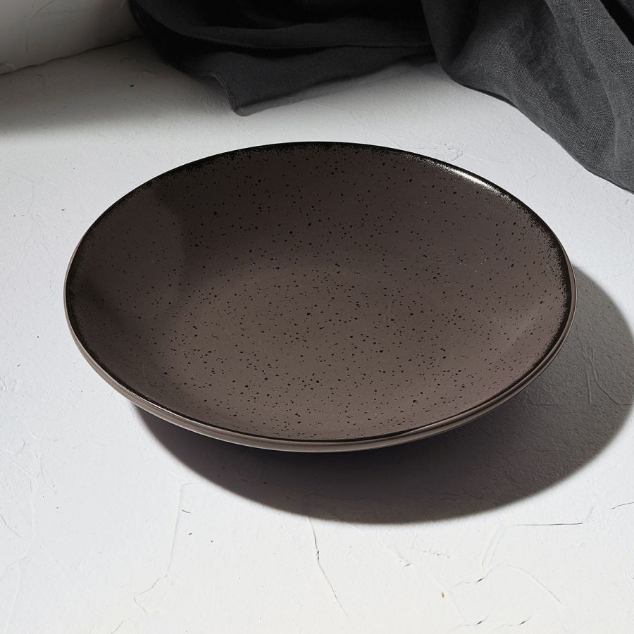 Πιάτο Βαθύ Πορσελάνινο 23cm Estia Home Art Terra Grey 07-16210