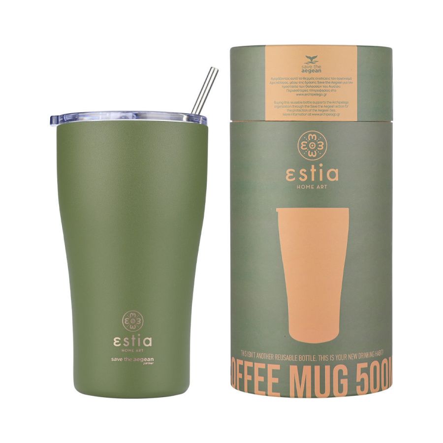 Θερμός Coffee Mug 500ml Estia Home Art Save the Aegean Forest Spirit 01-23140