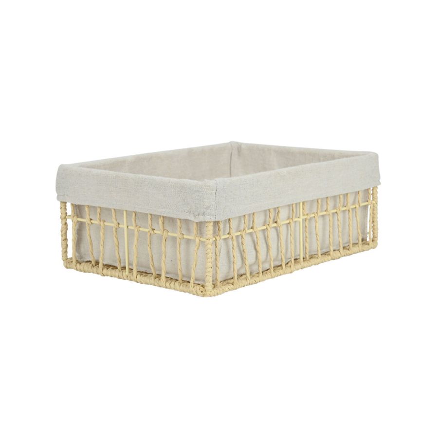 Καλάθι Αποθήκευσης & Οργάνωσης Μπεζ 32x24x12cm Estia Home Art Nest 02-28015