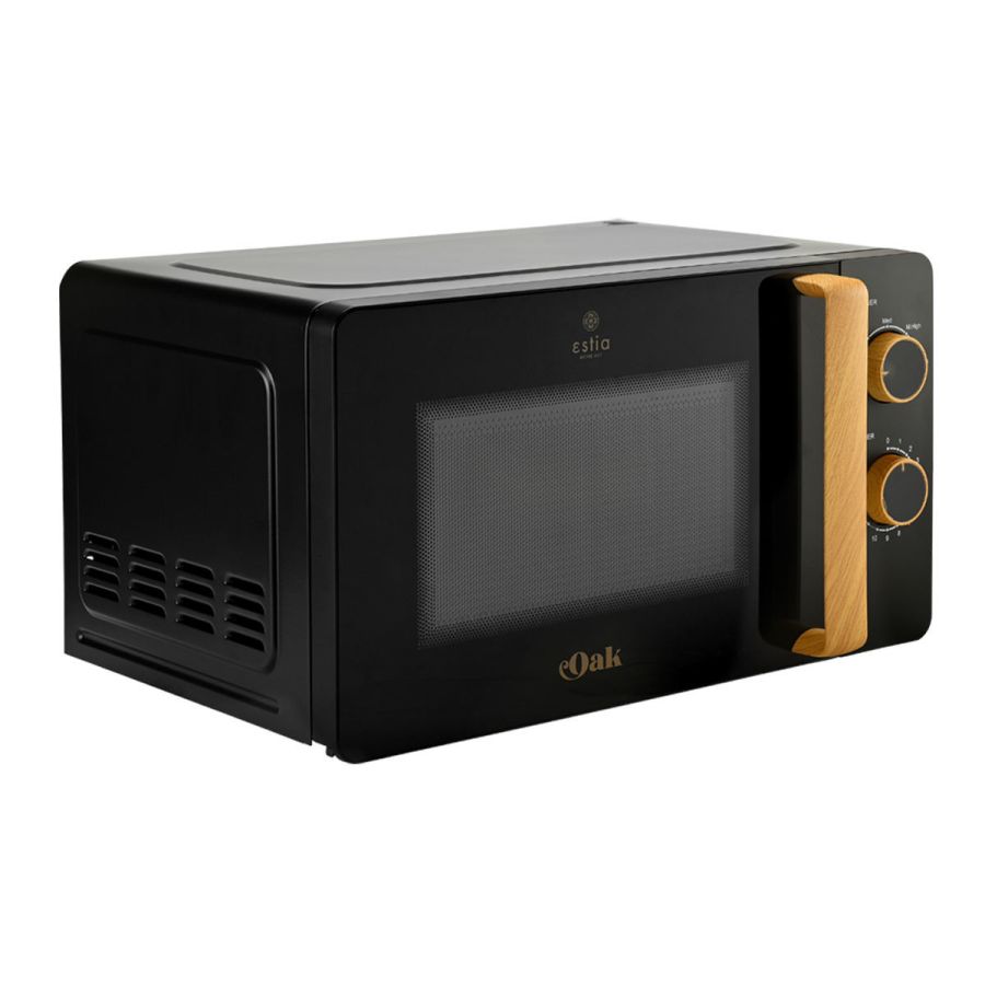 Φούρνος Μικροκυμάτων Μαύρος 700w 20lt  Estia Home Art Oak 06-25915