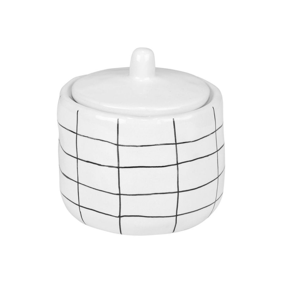 Βαμβακοθήκη Κεραμικό Λευκό 11x11cm Estia Home Art Cage 02-27629