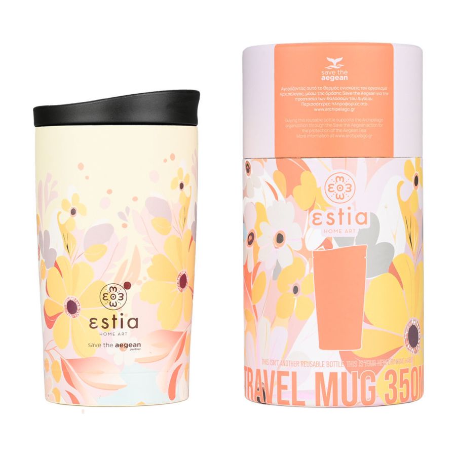 Θερμός Travel Mug 350ml Estia Home Art Save the Aegean Spring Sonata 01-25649