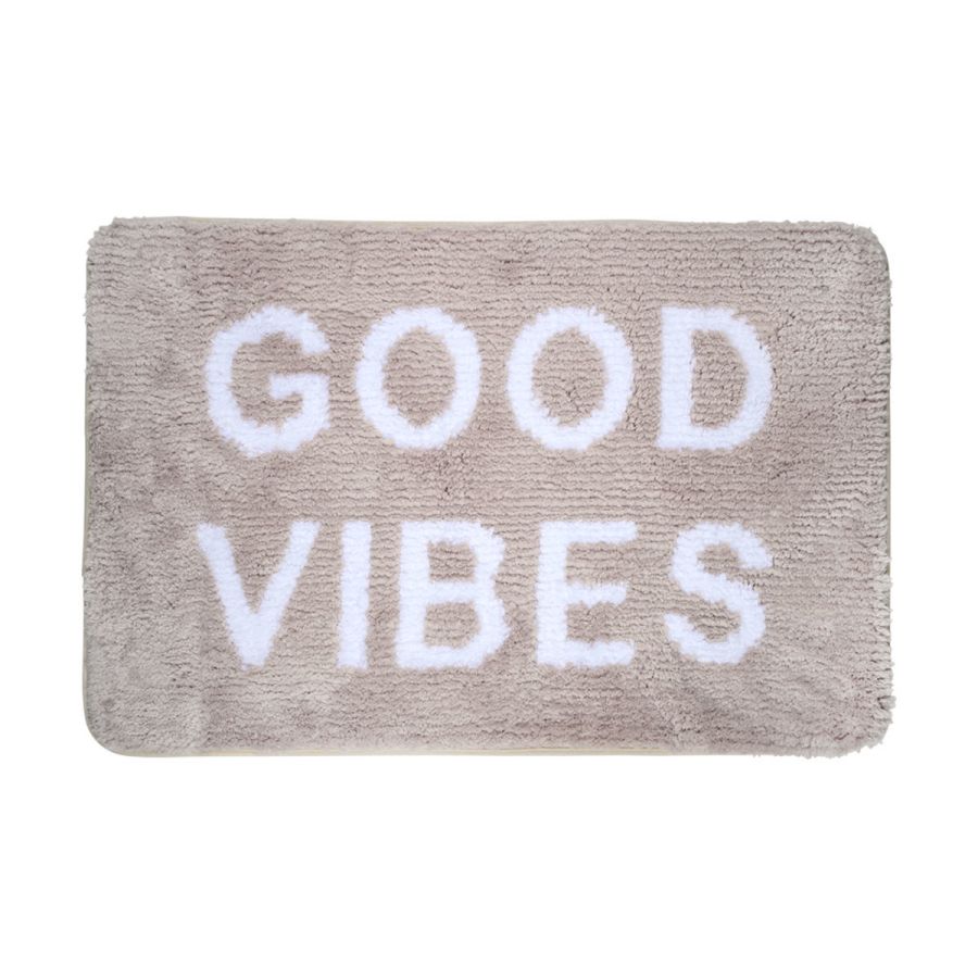 Ταπέτο Μπάνιου 40x60cm 100% Μικροϊνες Estia Home ARt Good Vibes Taupe 02-28558