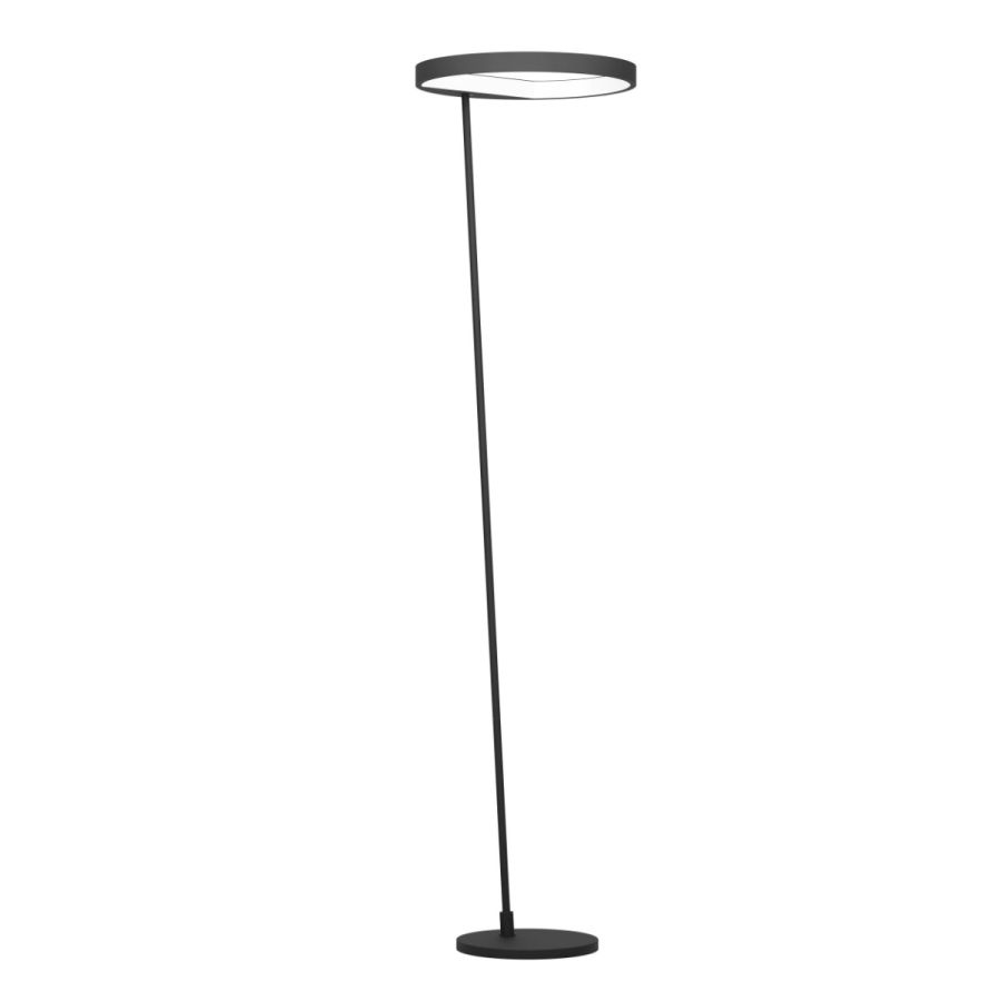 Φωτιστικό Δαπέδου Μαύρο D28-D45xH178cm Led 3000K 1600lm Ρυθμιζόμενο Eglo Caredara 390167