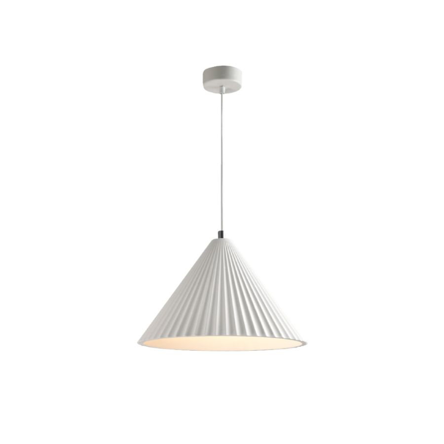 Κρεμαστό φωτιστικό λευκό από γύψο 1XE27 D:30cm 4065-White