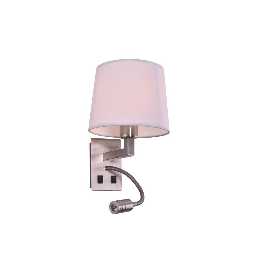 ARB-237-2A DONA WALL LAMP NICKEL MAT B3 HOMELIGHTING 77-3587