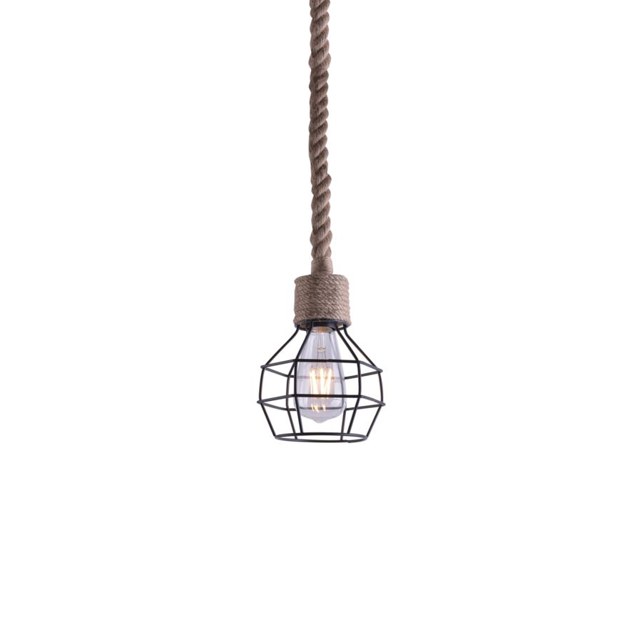 GRENADE-1 ROPE PENDANT LAMP BLACK Δ3 HOMELIGHTING 77-3621