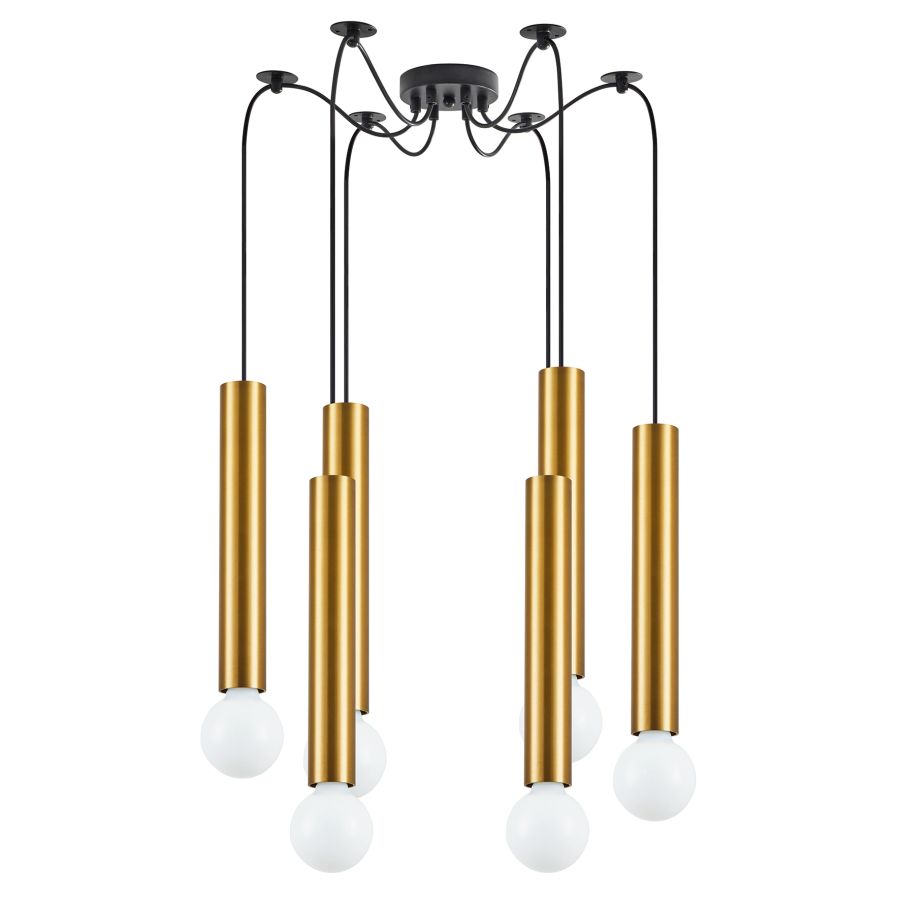 SE21-GM-5-BL6 ADEPT TUBE GOLD MATT Gold Matt Pendant+ HOMELIGHTING 77-8679