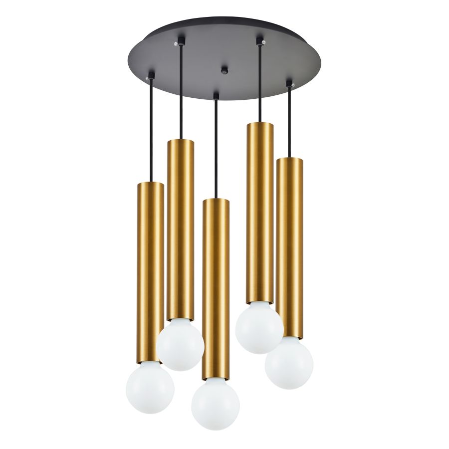 SE21-GM-5-5BL ADEPT TUBE GOLD MATT Gold Matt Pendant+ HOMELIGHTING 77-8683