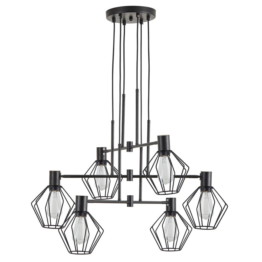 SE21-BL-100-GR1 ADEPT PENDANT Black Metal Pendant Black Metal Grid+ HOMELIGHTING 77-8877