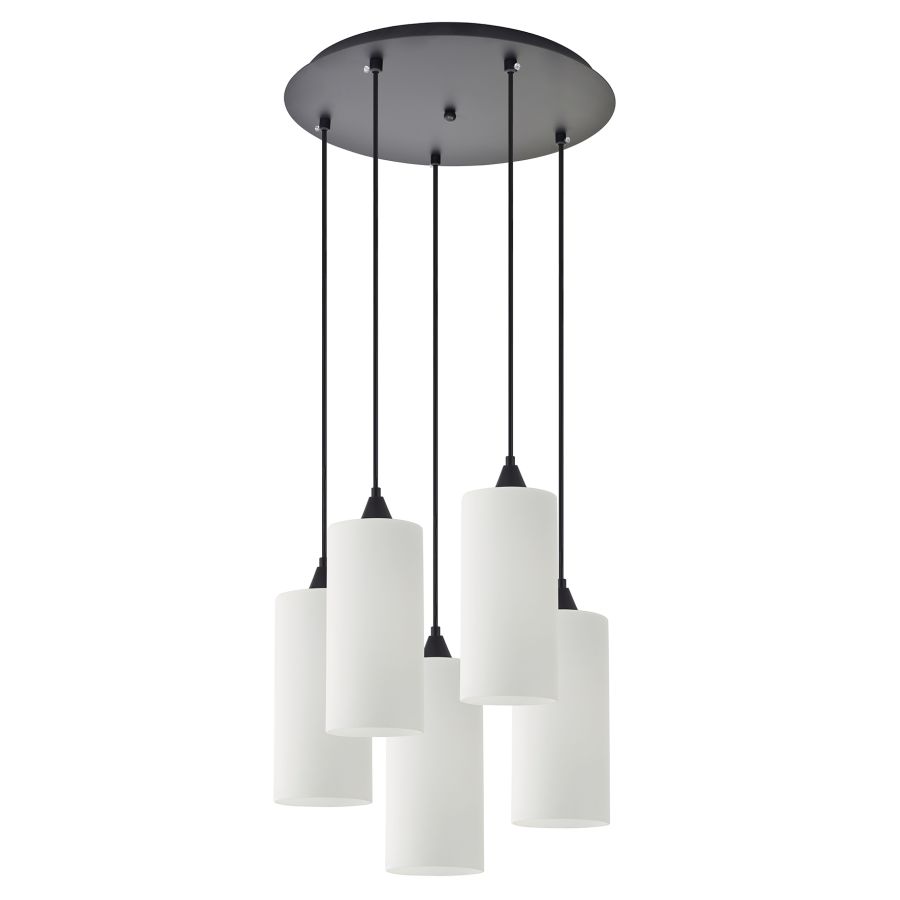 SE21-BL-4-5BL-GL3 ADEPT TUBE  Pendant White Glass+ HOMELIGHTING 77-9005