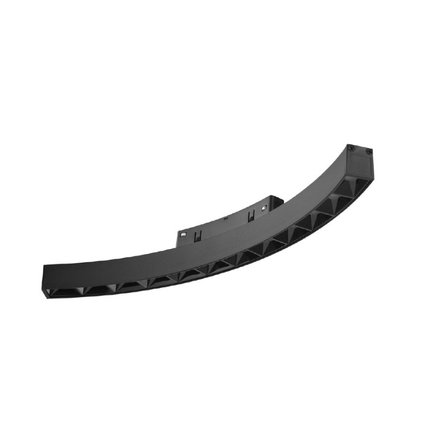 Γραμμικό φωτιστικό LED 12W 3CCT για Curved μαγνητική ράγα σε μαύρη απόχρωση D:34x2,2x2,5cm TMC0041-Black