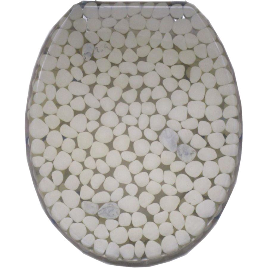 ΚΑΠΑΚΙ WC WHITE PEBBLES 36(φ)x43(μ) ΜΠΕΖ San Lorentzo 8038