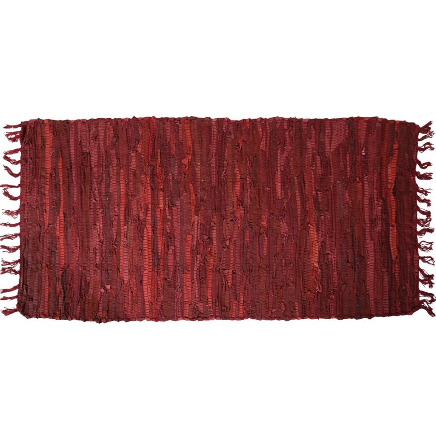 Δερμάτινο χαλάκι LEAΤΗΕR FLΑΤ RED 60Χ90 San Lorentzo 1372RED