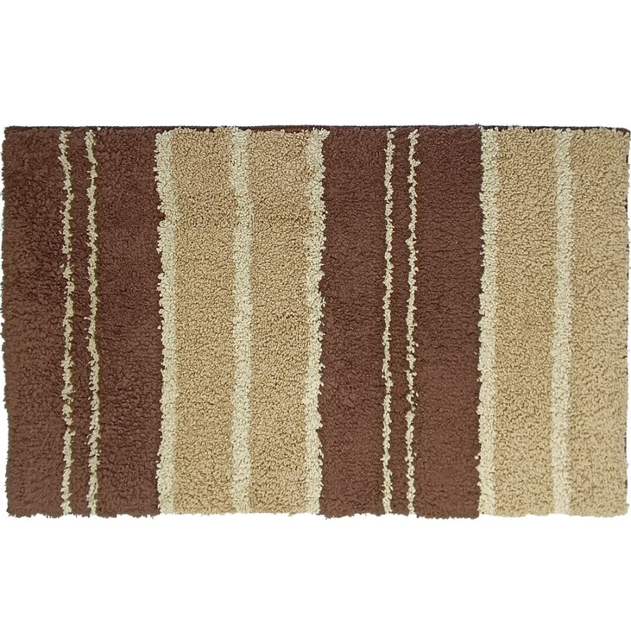 ΠΑΤΑΚΙ ΜΠΑΝΙΟΥ HORIZON LINES ΚΑΦΕ 50X80 San Lorentzo 1700893BROWN