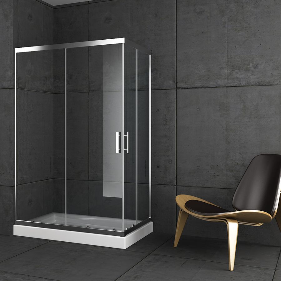 Καμπίνα Γωνιακής Εισόδου 70x120xY190cm Κρύσταλλο Easy Clean Securit 6mm Orabella Stardust Easy Fix 30154