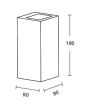 InLight Επιτοίχιο φωτιστικό γκρι από travertine marble 2XG9 D:9 x 16cm 43065