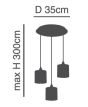 SE21-BL-B10-3BL-MS1 ADEPT PENDANT Black Metal Shade + HOMELIGHTING 77-9039