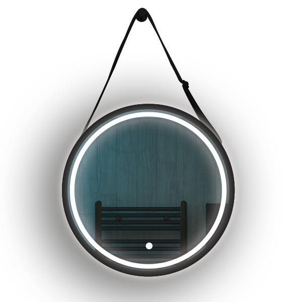 ΚΑΘΡΕΠΤΗΣ ΣΤΡΟΓΓΥΛΟΣ TOUCH LED  ΜΕ ΜΑΥΡΟ ΣΤΗΡΙΓΜΑ 20w 3CCT 600mm ARTE ILLUMINA MIRO Eurolamp 144-88007