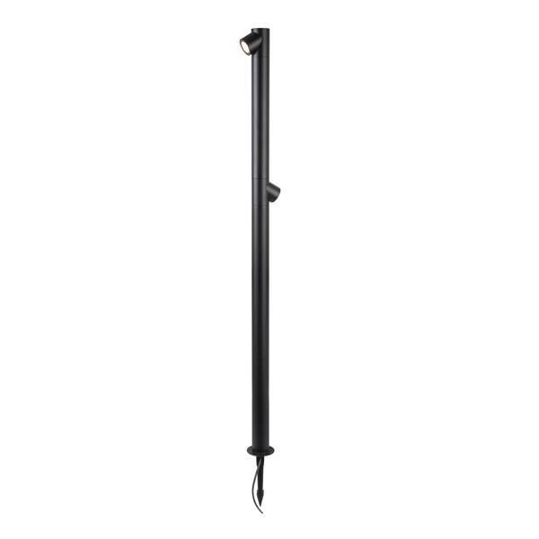 ΚΟΛΩΝΑΚΙ ΑΛΟΥΜΙΝΙΟΥ 2Χ5W Φ55XH:1200mm IP65 3000K ΜΑΥΡΟ ARTE ILLUMINA Eurolamp 145-20651