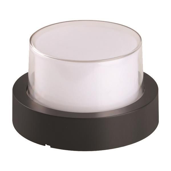 ΑΠΛΙΚΑ ΤΟΙΧΟΥ ΣΤΡΟΓΓΥΛΗ LED 12W Φ169X100 3000K IP65 ΜΑΥΡΗ PRO ARTE ILLUMINA Eurolamp 145-20202