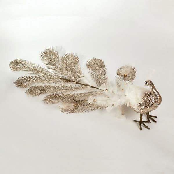 ΠΑΓΩΝΙ, ΣΑΜΠΑΝΙ, ΜΕ GLITTER ΚΑΙ ΠΟΥΠΟΥΛΑ, 82cm Eurolamp 600-45700