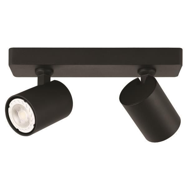 ΣΠΟΤ ΟΡΟΦΗΣ ΔΙΠΛΟ GU10 S1980 ΜΑΥΡΟ  ARTE ILLUMINA BRAVA Eurolamp 144-60004