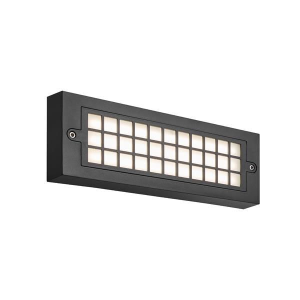 ΦΩΤΙΣΤΙΚΟ ΤΟΙΧΟΥ LED 6W 255X30X90 3CCT IP65 ΜΑΥΡΟ"SENARIO" ARTE ILLUMINA Eurolamp 145-52117